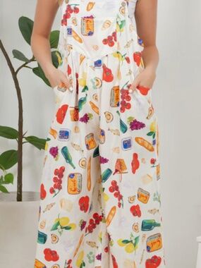 NWT LA Soul wide leg crop overall